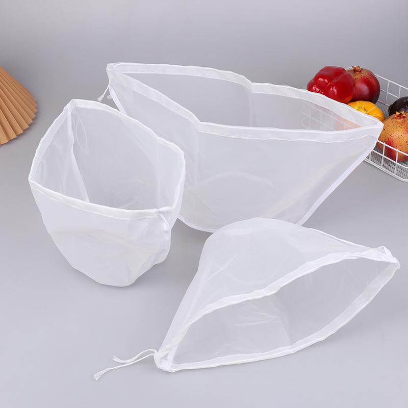 Soybean Filter Net Bag Nylon Liquid Filter Net Milk Coffee Filter Net Bag Reusable Fine Mesh Squeeze Strainer Bag Kitchen Tool