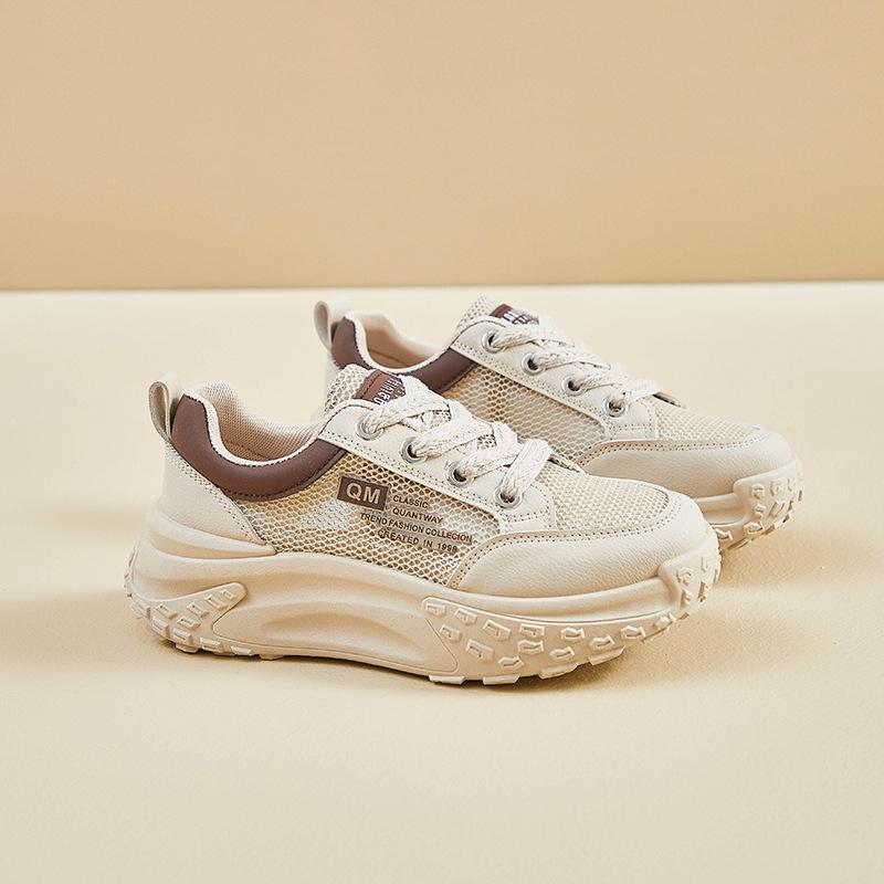Women Vulcanized Shoes Korean Style New Dad Shoes Women Summer Student Running Sports and Leisure Mesh Breathable Shoes