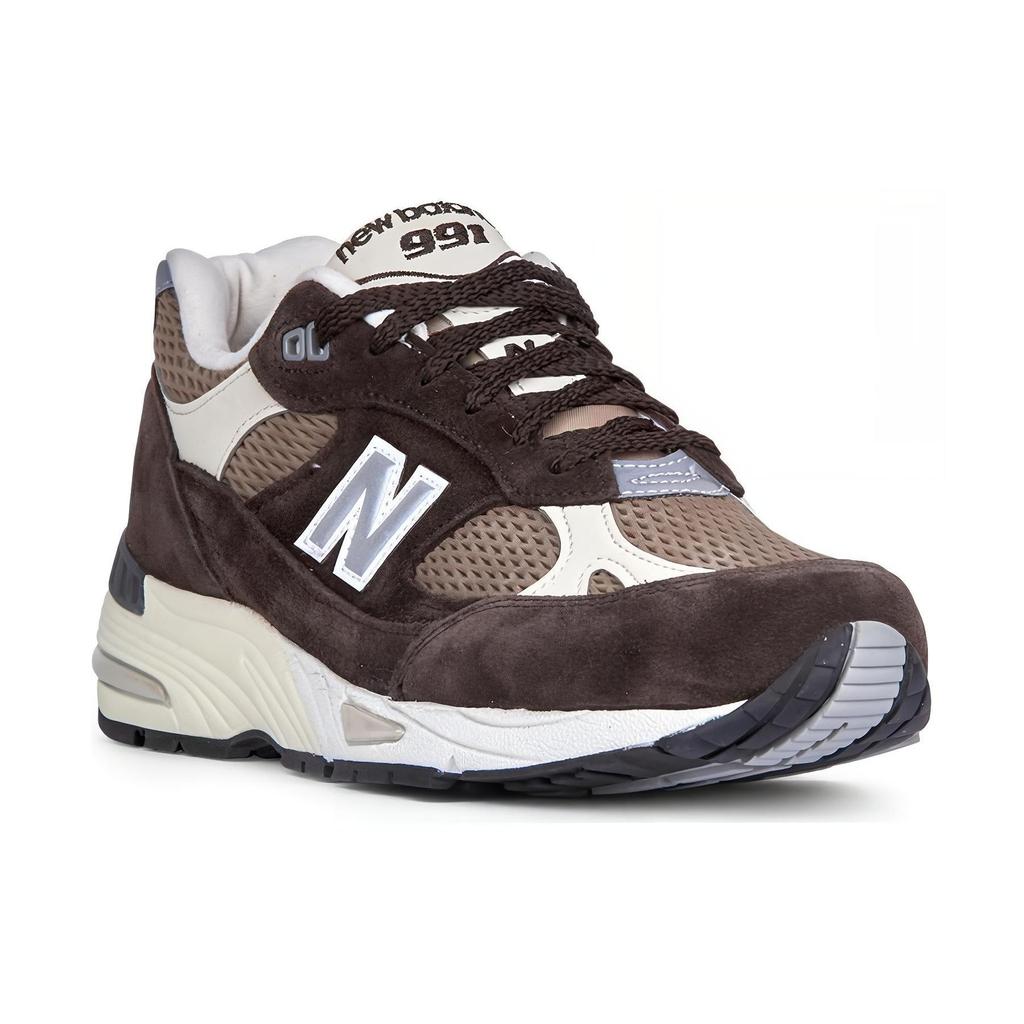 New Balance 991 Made in England Finale Pack - Köstliche Herren-Sneaker Braun Silber-Nerz Austerngrau M991BGC