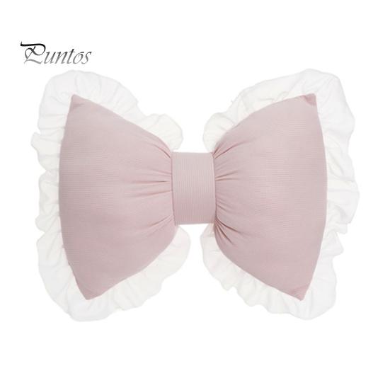 

Подушка у формі банта Оборки Мереживний декор Пухнастий поліпропіленовий бавовняний наповнювач Свято додає елегантності та романтики Подушка Ліжко Диван Декорація автомобільного сидіння Подушка-компаньйон рожевий