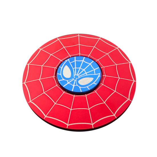 Rund Captain America Spideman Alloy Fingerspiss Gyro Hand Spinner Anti-stress leketøy