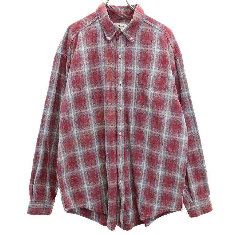 L.L.Bean 70s 80s Made in USA Check Pattern Long sleeve Button down shirt Men's Used