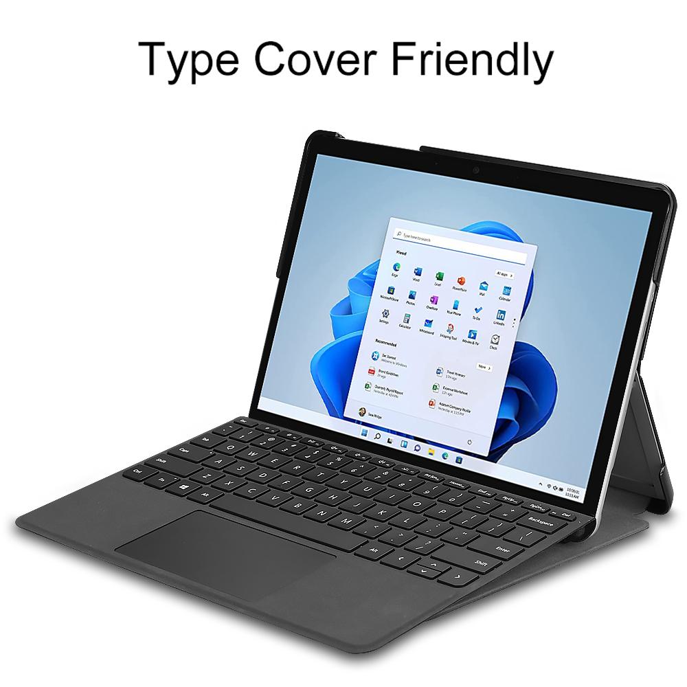 

For Microsoft Surface Go 4 Case Foldable PU Leather Stand Full Protection Cover Dark Blue