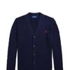 Polo Ralph Lauren Sweater Pony Embroidered V-Neck Single-Breasted Long Sleeve Kids Sweater Navy-Blue 323925717-006