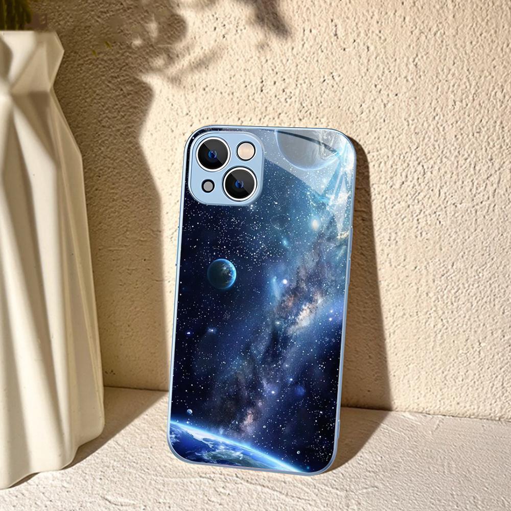 Space Universe Galaxy Phone Case For IPhone 14 13 12 Mini 11 Pro XS Max X XR 14 Plus Tempered Glass Cover