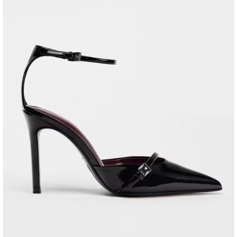 

Elegant High Heeled Women s Shoes Patent Leather Pointed Toe Sexy Red Weddings Bridal Pumps Designer Luxury Stilettos Mujer 34 чорний