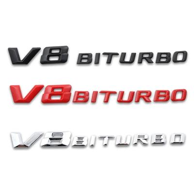 Bivfzz1 GLC GLA W204 W205 1pcs Car Sticker V8 BITUBRO Badge Emblem Body Labeling For Mercedes Benz A B R G Class GLK GLA C200 E200 C200L
