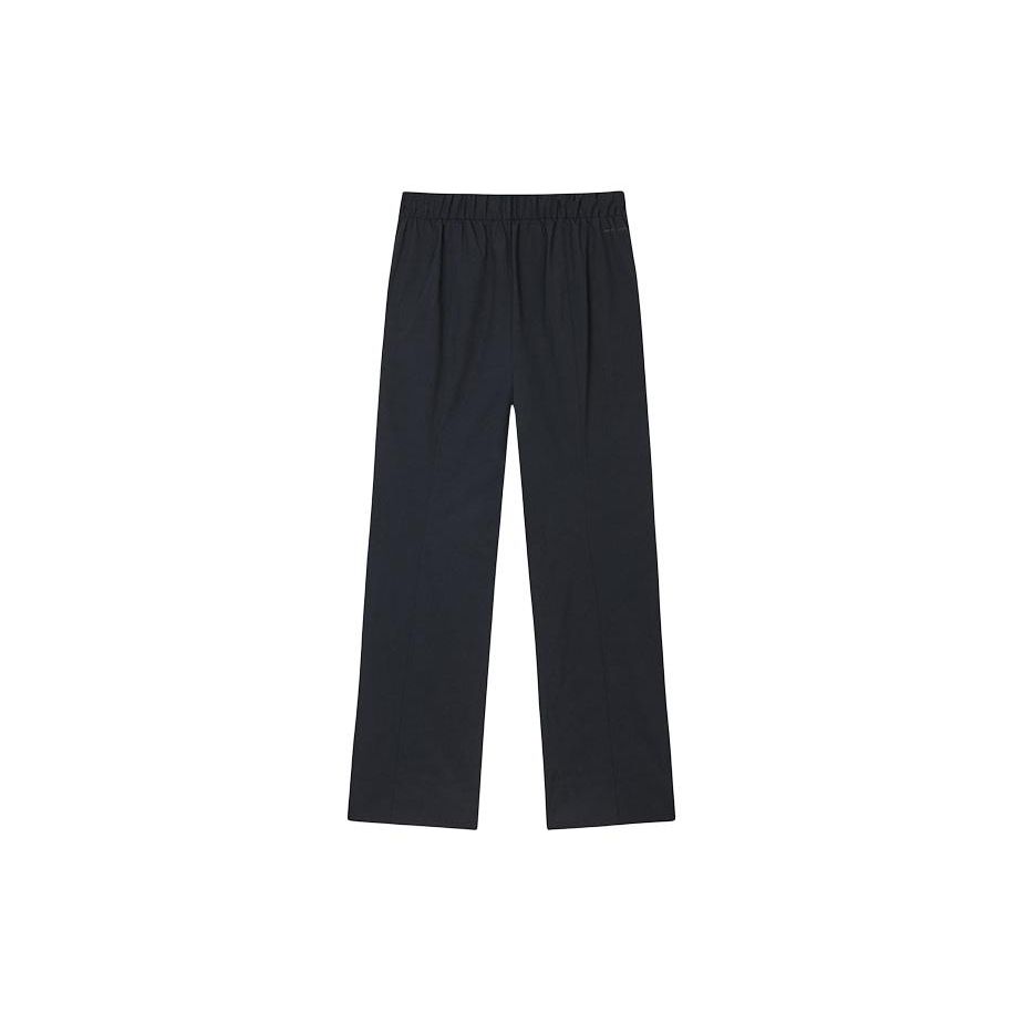 Anta Solid Color Mid Waist Straight Loose Knit Sports Pants Women pants Black 162420507-3