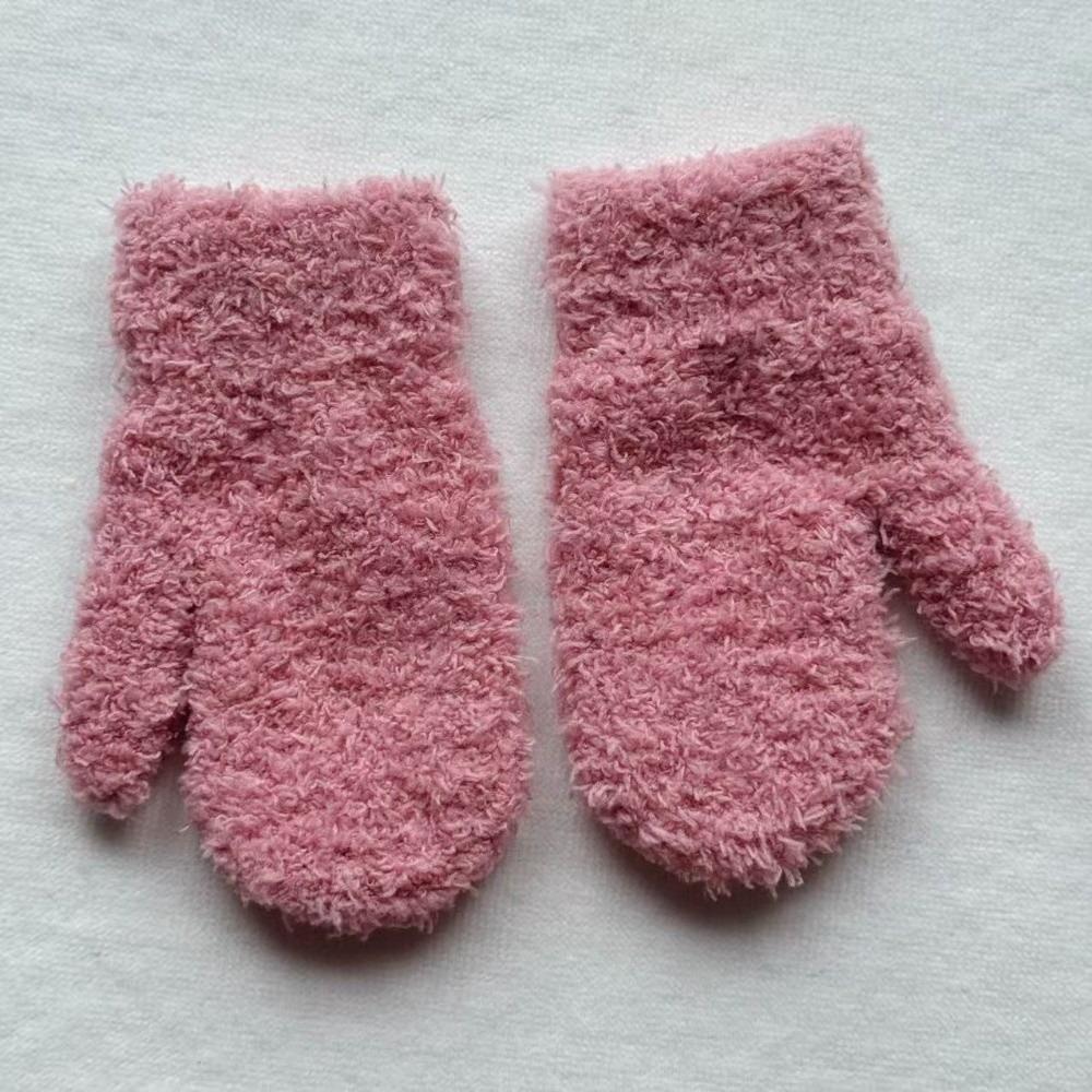 

Solid Color Kids Warm Gloves Warm Full Finger Gloves New Short Gloves Kids 8