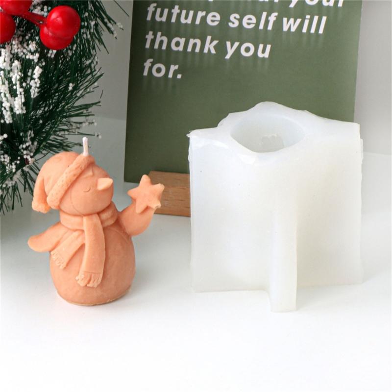 Christmas Silicone Candle Molds Crafting Moulds Reusable Molds Handmade Soap Mold Christmas Series Pattern for Candle
