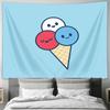 Ice Cream Tapestry Wall Hanging Aesthetic Room Decor Dorm Wall Art Cute Dessert Cartoon Backdrop Home Decoration Gift