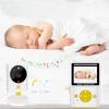 2.4 Inch Baby Monitor with Night Vision Temperature and Time Display Music Player and Two-Way Talk Function