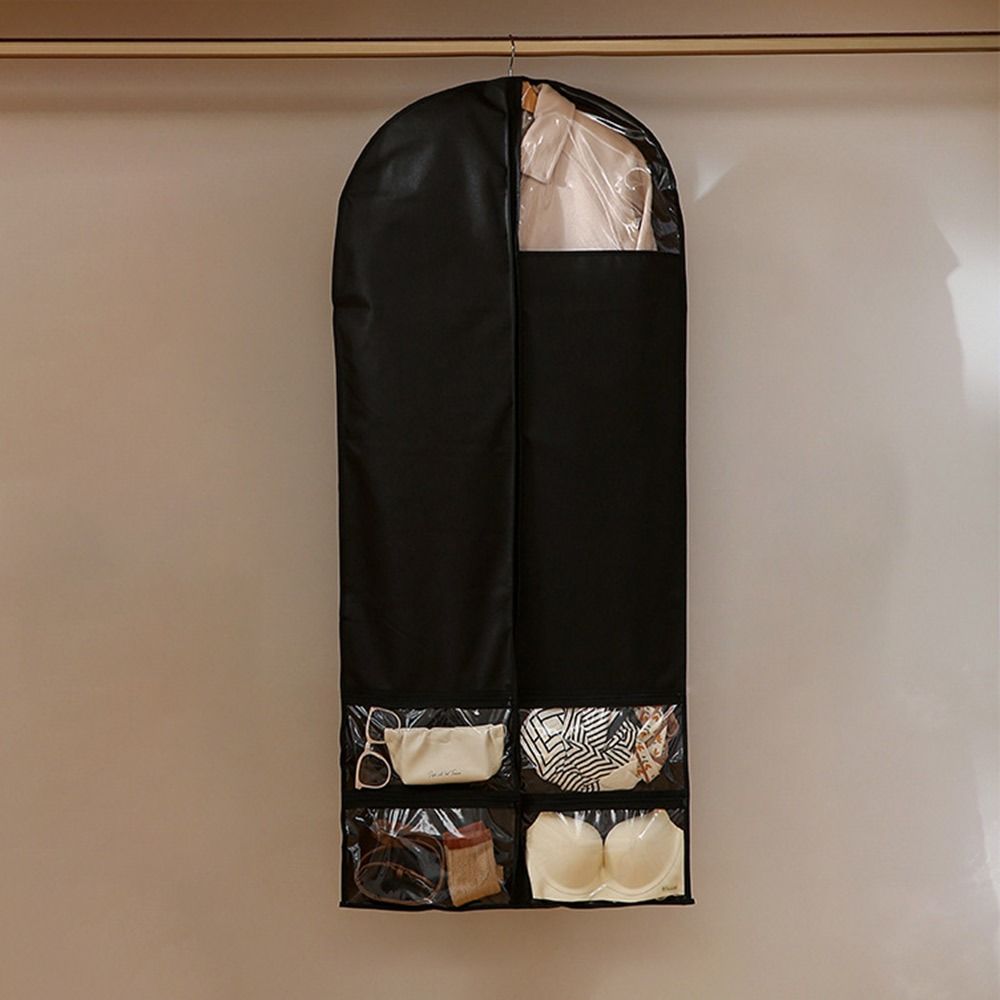 Large Capacity Wardrobe Dust Cover Reusable Wardrobe Organizer Hanging Storage Bag Garment Protector Underwear Socks Storage
