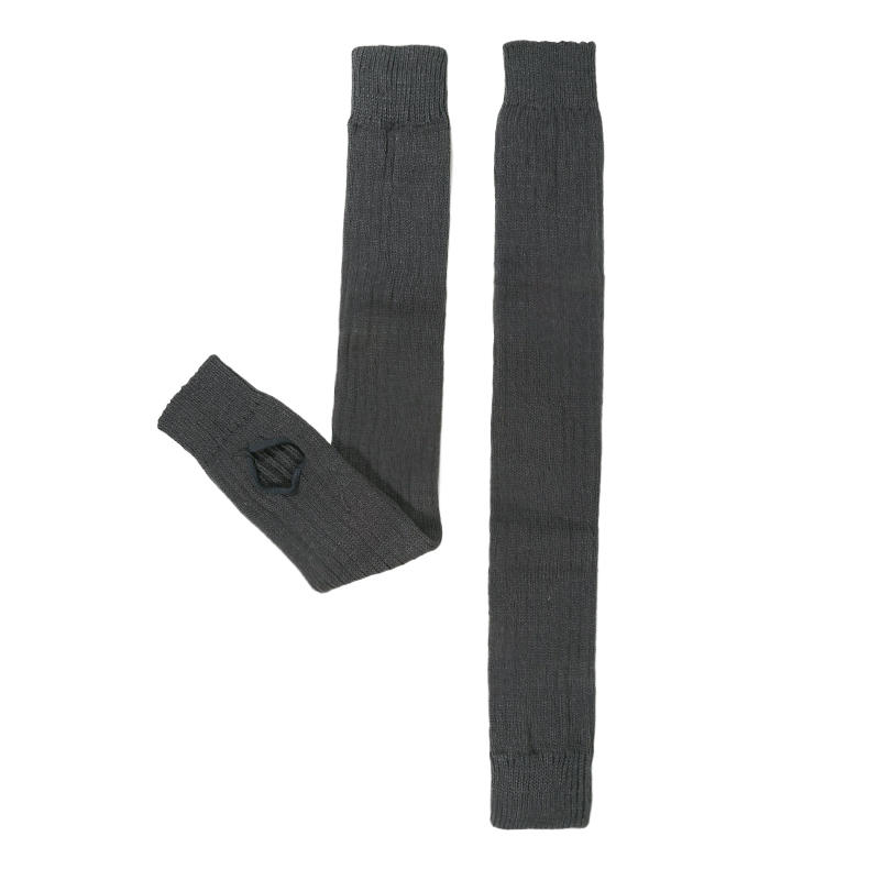 Women's Winter Over Knee High Footless Socks Vertical Stripes Knit Long Leg Warmers Elatic Boot Cuffs