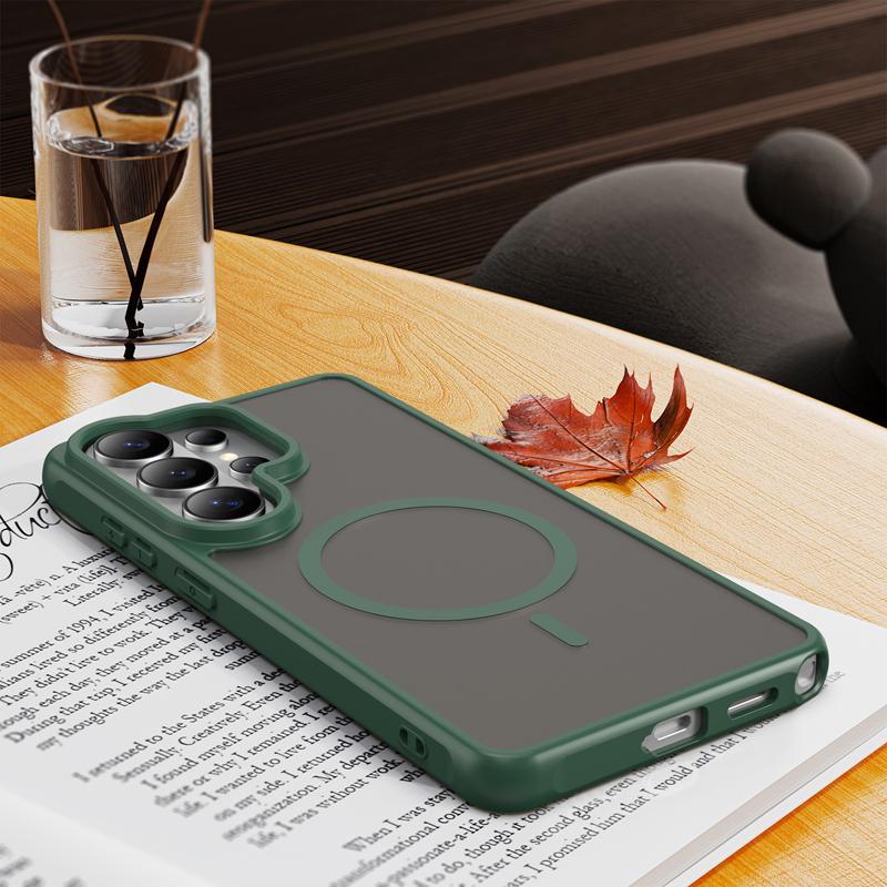 For Samsung Galaxy S26 Ultra Case Semi-Transparent Frosted Matte PC+TPU Anti-fingerprint Translucent Cover for Galaxy S26 Ultra
