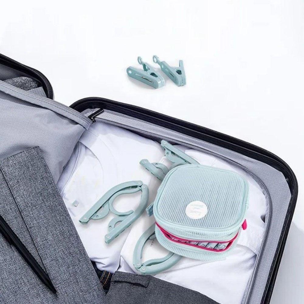 Non-Slip Foldable Clothes Hanger 6 Hangers Travel Folding Hanger Collapsible Clothes Hanger  Travel