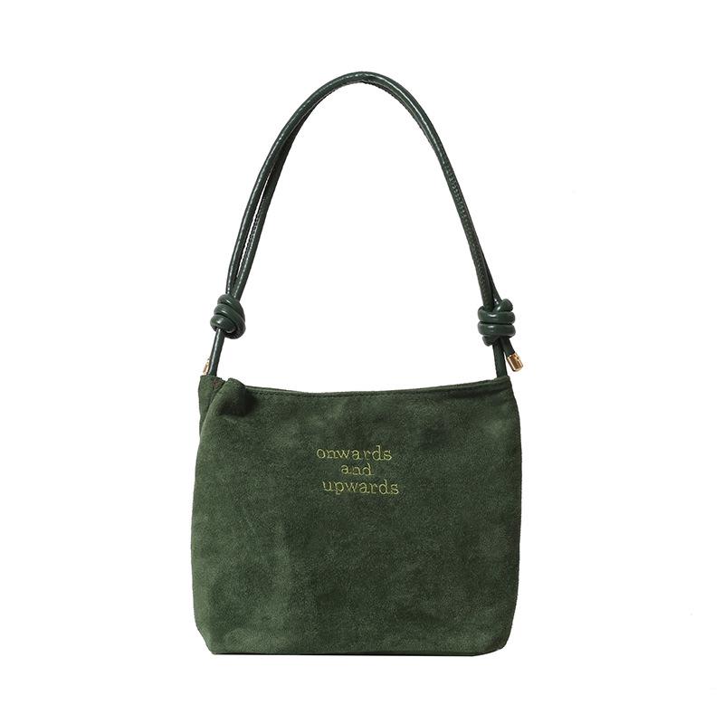 Deerskin Large Capacity Spring 2024 Trendy Simple Solid Color Tote Bag