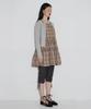 Cecese Tiered Ruffle Check Dress Beige