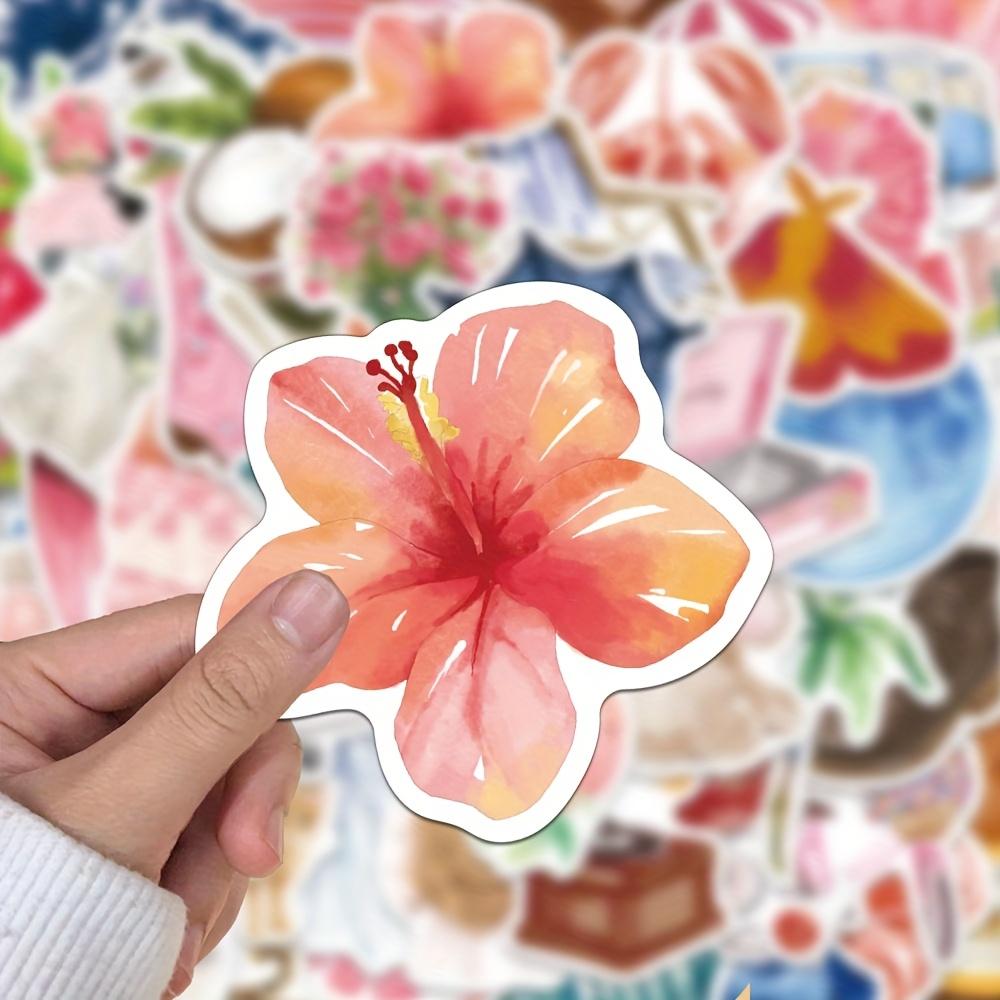 50pcs Watercolor Diary Scrapbook Stickers Decoration Phone Cases Notebooks Luggage Water Bottles Scrapbooking DIY Stickers
