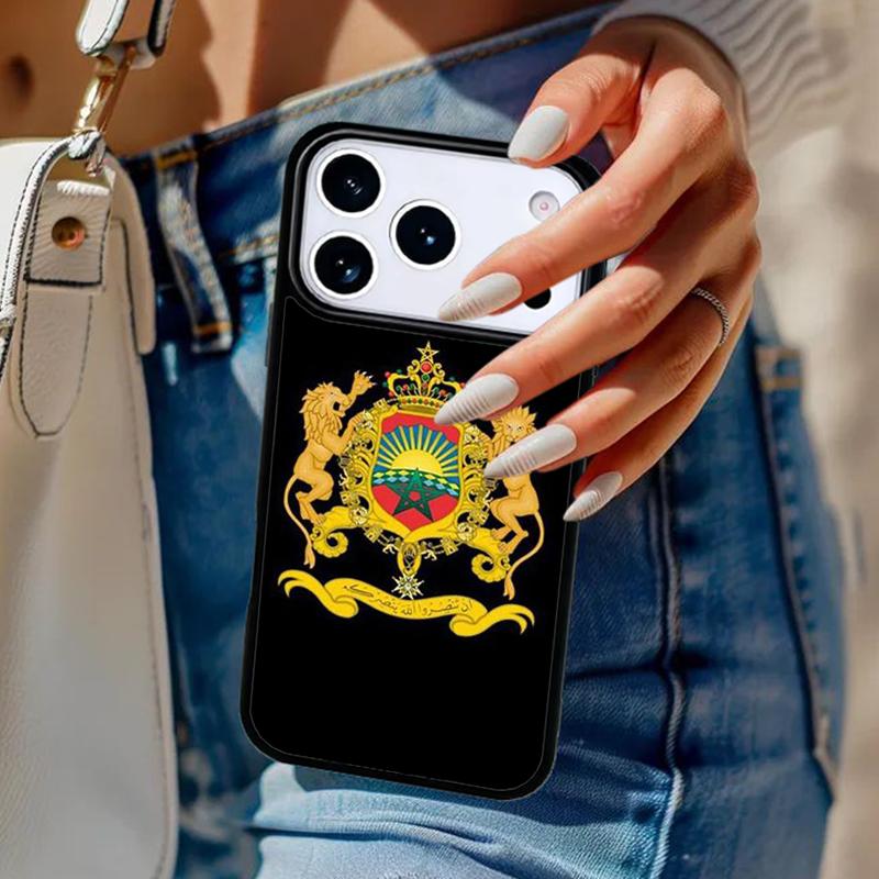 Maroc Morocco Flag Phone Case For iPhone 17 Air 14 15 13 12 Max Cover For Apple 16e 11 Pro Max Plus Coque