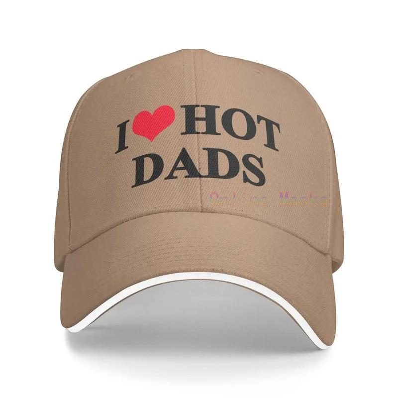 I Love Hot Moms Bucket Hat Unisex Adult I Heart Hot Moms Adjustable Baseball Cap Gift Hats Mesh Trucker Caps Unisex Womens
