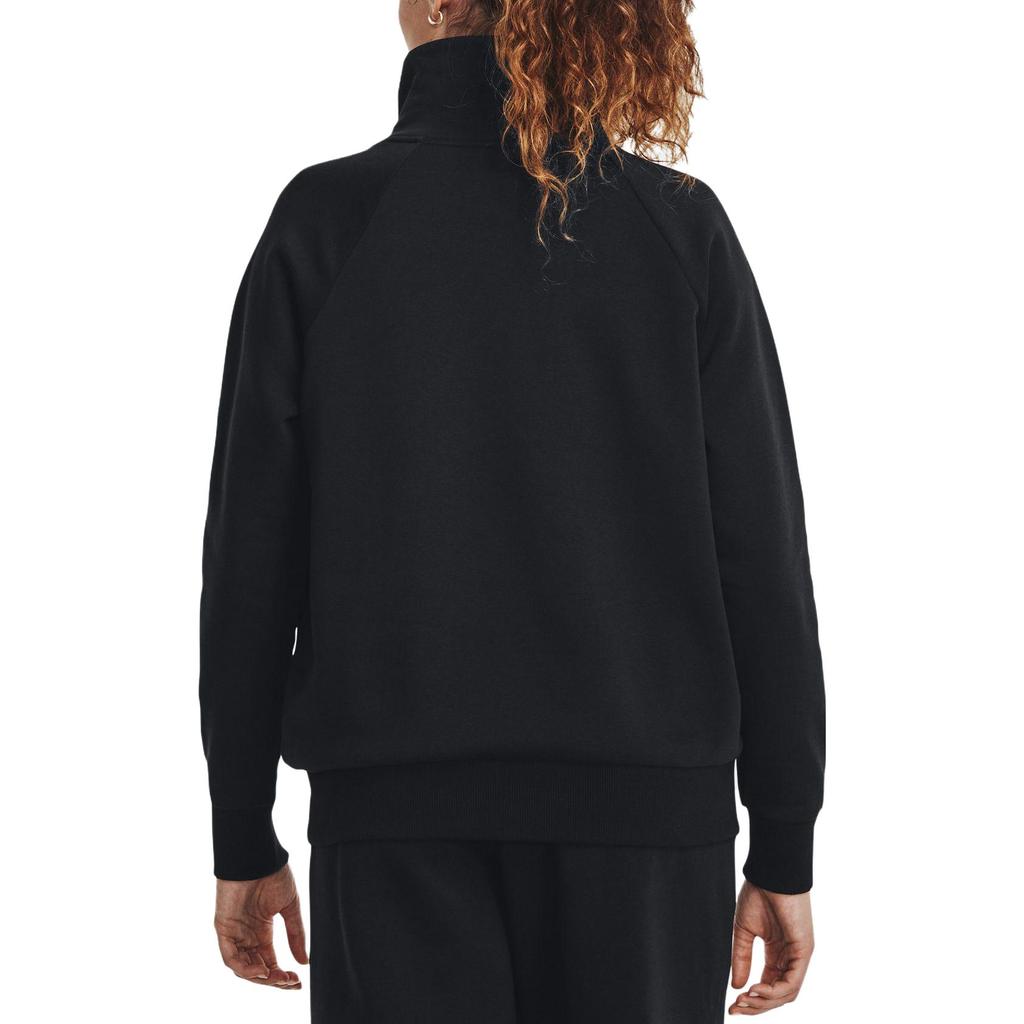 Under Armour Lockeres Langarm-Sweatshirt mit hohem Kragen für Damen, Oberteile, Schwarz 1379637-001