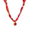 European and American Copper Inlaid Zirconia Apple Print Christmas Necklace for Girls
