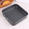 1Pc Carbon Steel Baking Mould With Buckle Square Cake Baking Pan With Removable Bottom Non-Stick Cake Mould Chiffon Cake