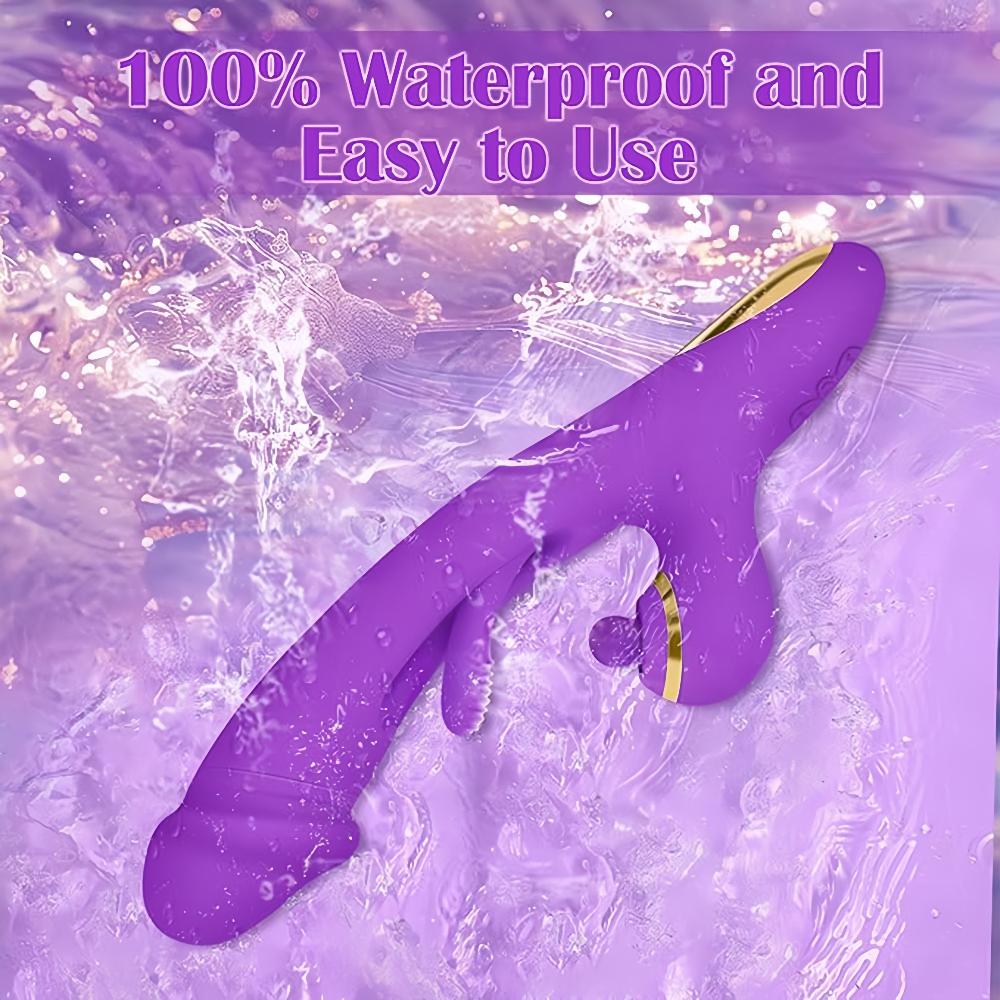 Tapping Vibrator Realistic Fake Clitoral Stimulator Breast g-spot Massager 3 in 1 Powerful Tapping Female Masturbator