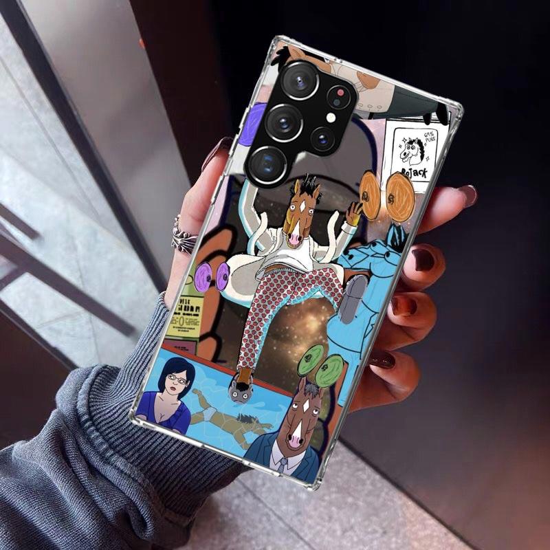 

Cartoon B-BoJack Horsemans Phone Case For Samsung Galaxy S23 S24 S25 Edge S26 Ultra S22 + S21 Plus S20 FE Cover Silicone Print S Samsung S21 Ultra