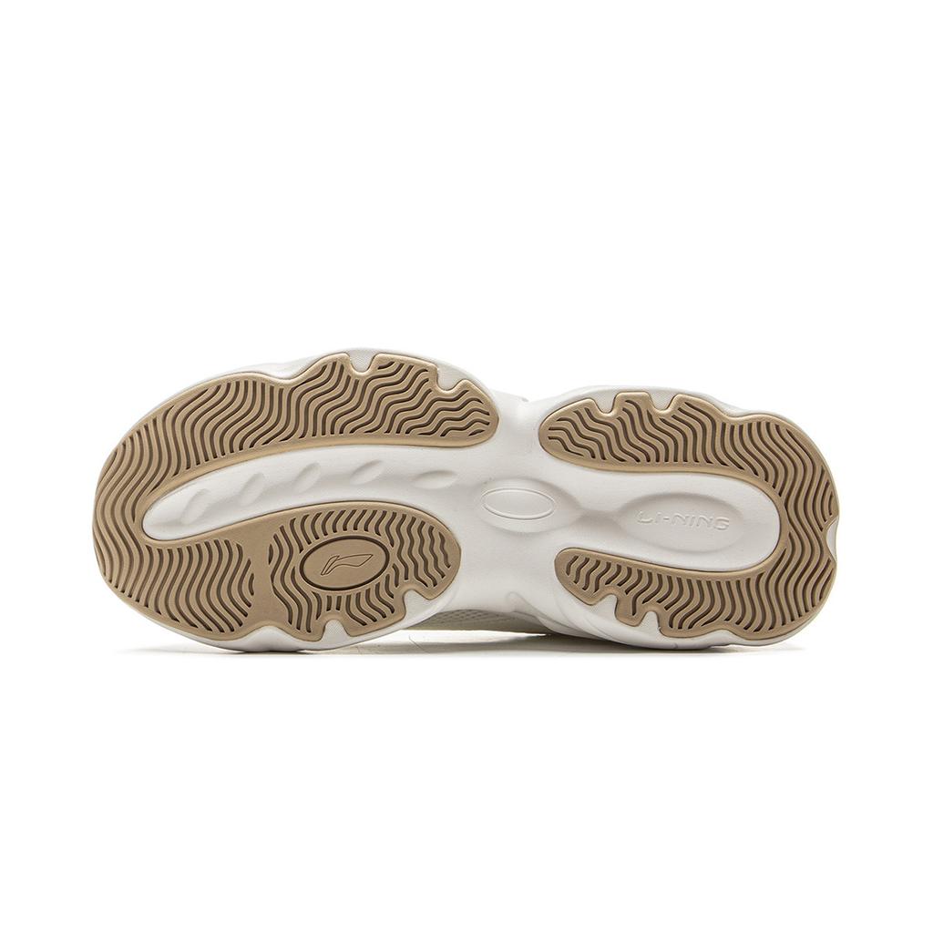 Li Ning Milk Coconut Versatile Retro Thick Sole Fashion Trend Shock Absorption Non-Slip Wear-Resistant Support Low-Top Casual Shoes AGCV130-4