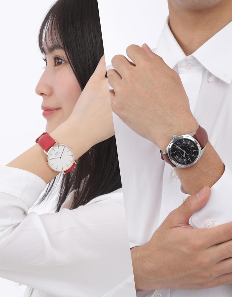 Calum Watch Strap Genuine Leather Smooth Leather Quick Release Watch Smart Watch Band 12mm 24mm Black x Gold - (22mm, Buckle)