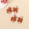 DIY Summer Sweet Solid Color Women's Hair Clips Pairs Daisy Bow Baby Hair Accessories Made Fresh Cotton Fabric Comfortable