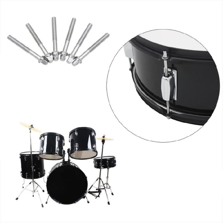 10Pcs Long Drum Tension Rod Metal Tight Screw Snare Bass Drum Hardware Parts