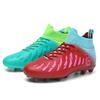 Fashion Men Long Spike Soccer Shoes TF/FG High Top Anti-Slip Male Football Boots Children's Outdoor Durable Ankle Cleats Soccer Sneakers