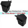 Model Y Launch 2026 Rear Trunk Side Storage Box For Tesla Y Juniper 2025 Organizer Suede Anti-dirty Car Travel Accessories