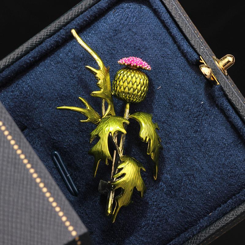 Delicate Pin Brooch Rhinestone Green Primrose Brooch For Women Small Fresh Coat Cardigan Corsage Suit Pins Jewelry Gifts