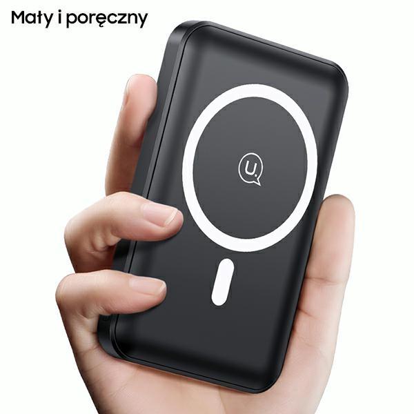 USAMS Powerbank PB64 10000mAh 20WQC3.0+PD Magnetic Wireless Fast Charge Black/black 10KCD17301 (US-CD173)