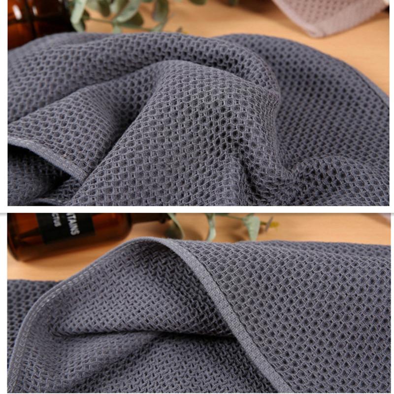 High Quality Honeycomb Bath Towels Cotton Thicken Jacquard Plain Bathroom Hotel Towel Super Absorbent Soft Waffle-Towel