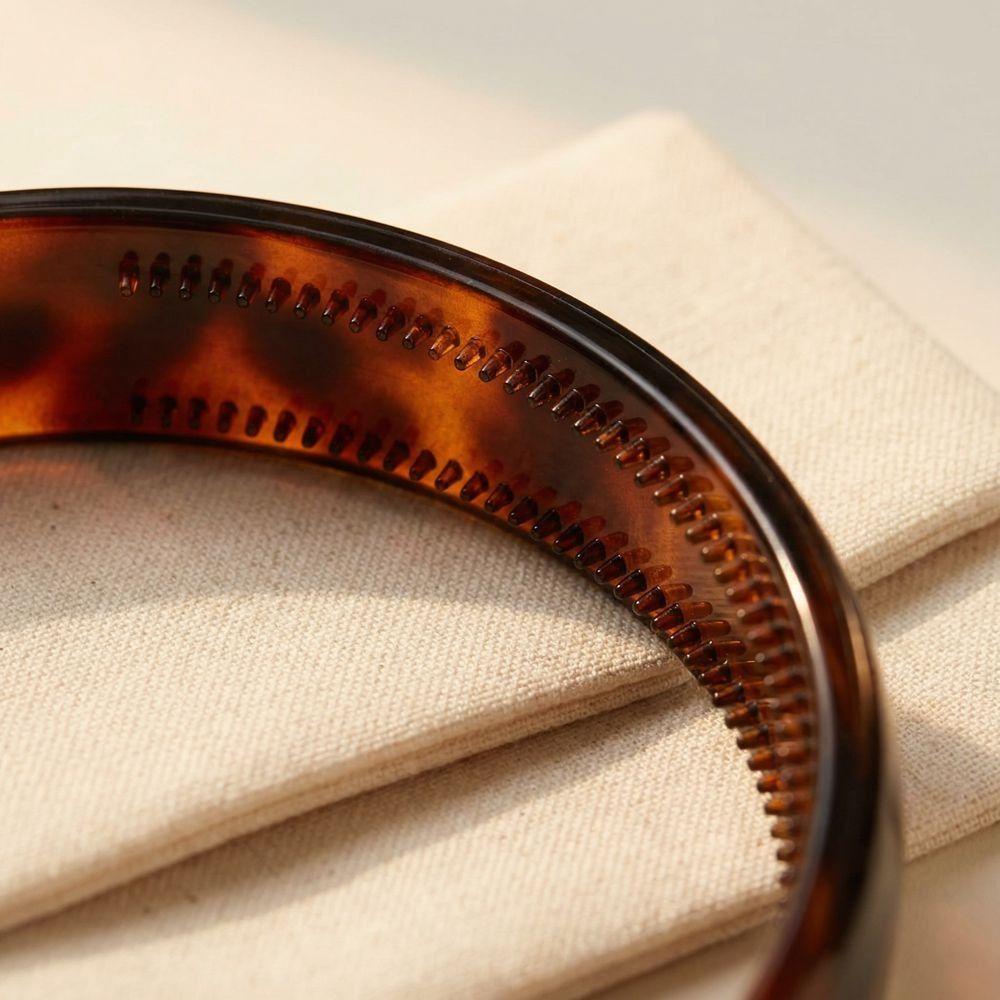 Simple Tortoiseshell Hair Hoop Wide Non-slip Teeth Headband New Retro Leopard Hair Hoop Women