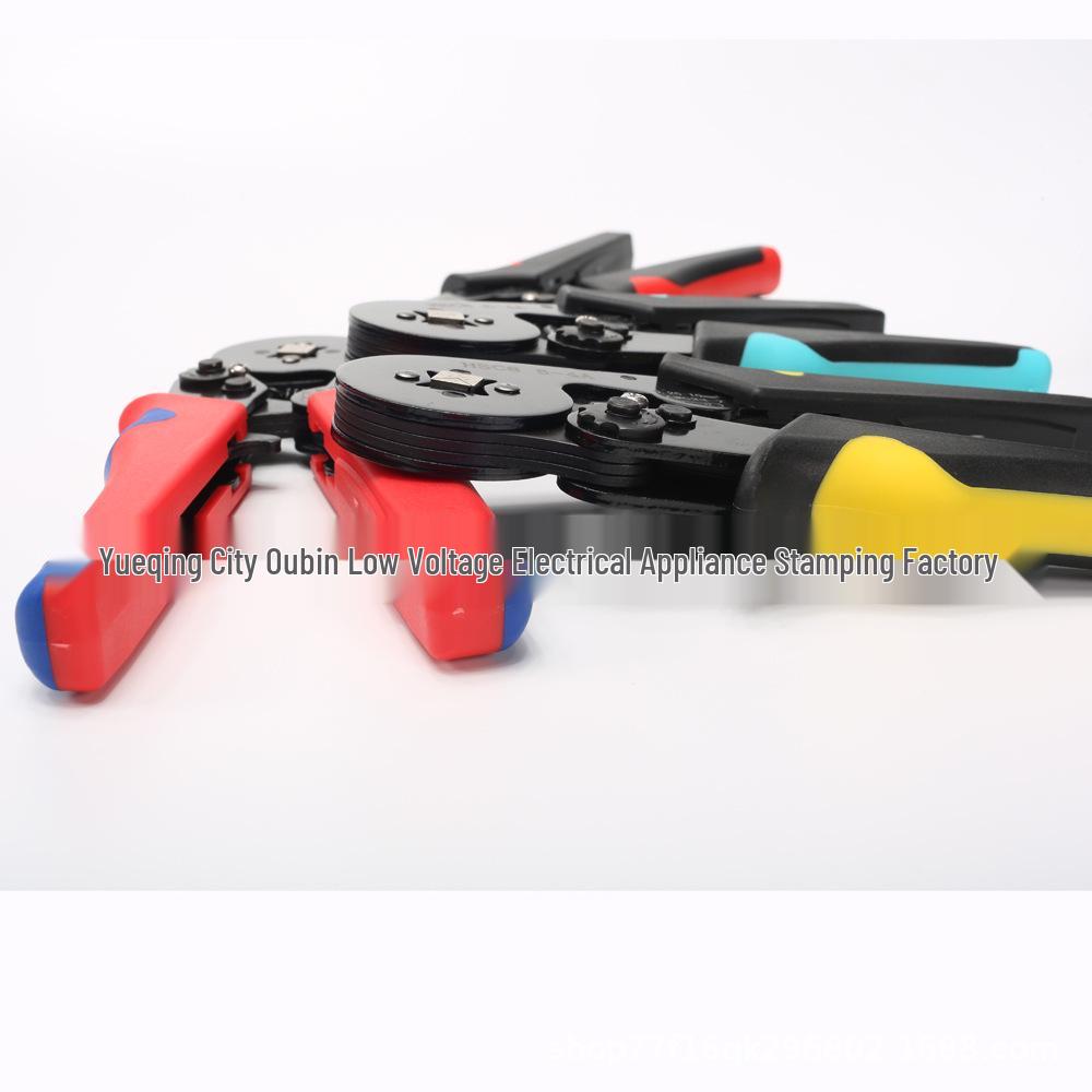 Manufacturer 6-6A European Style Tubular Terminal Crimping Pliers for Wire & Insulation, Manual Tool.