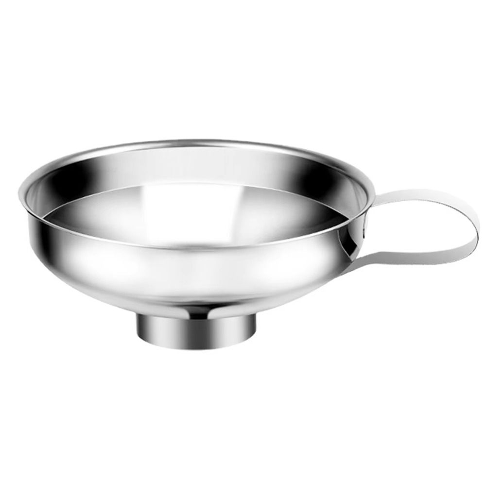 Stainless Steel Canning Funnel Wide Mouth Oil Filter Funnel Kitchen Funnel Set Salad Dressing