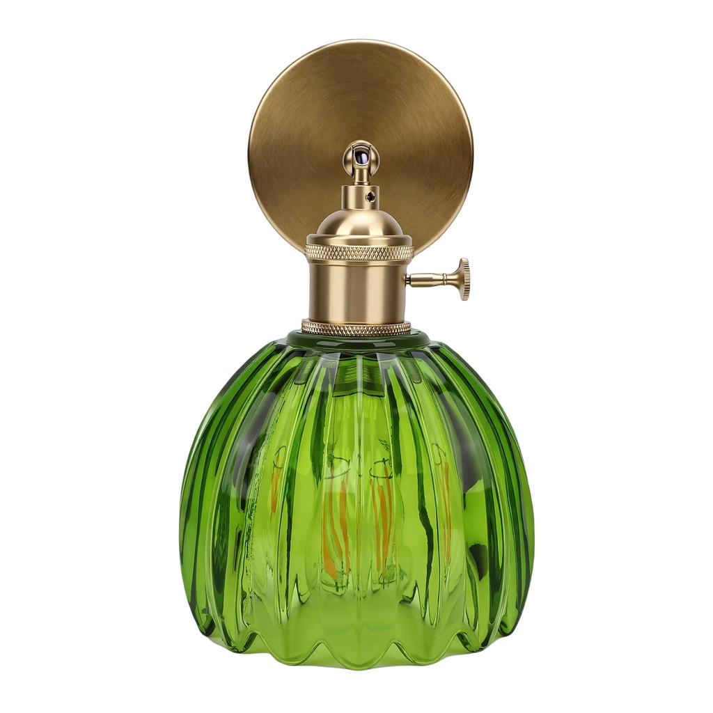 Wall Sconce Glass Lampshade Minimalist Aluminum Alloy Vintage Wall Lamp for Cafe Bedroom Restaurant