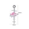 Premium Stainless Steel Navel Ring Hypoallergenic Sparkling Zircon Belly Button Piercing for Party