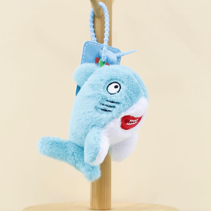 Adorable Shark Plush Keychain Cute Cartoon Shark Stuffed Toy Bag Charm Machine Doll