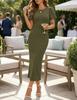 2026 Elegant Slit Slim Fit Dress for Women