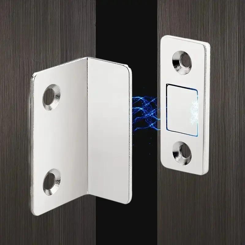 1/3/5/10PCS L-shaped Magnetic Door Closer Self-adhesive Invisible Cabinet Door Suction Wardrobe Magnetic Strip Patch Door Stopper