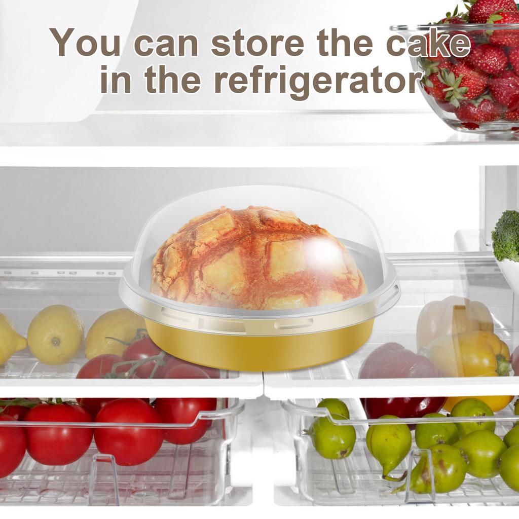 50Pcs Mini Cake Pans with Lids and Spoon 230ml Non Stick Foil Baking Box Kitchen Tools Ramadan Mini Bread Muffin Tins Loaf Pans