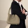 Cowhide Women's Bag New Sugar Cube Leather Bucket Bag Women's Shoulder Crossbody Handbag