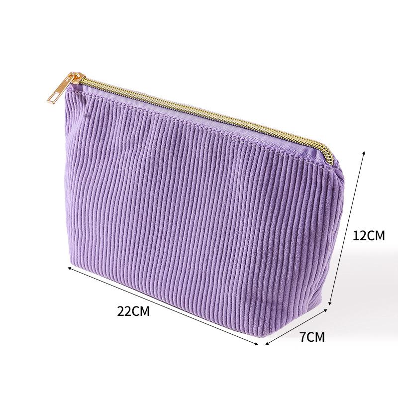 Corduroy Makeup Bags Large Capacity Multi Purpose Cosmetic Storage Bag Portable Travel Organizer for Ladies